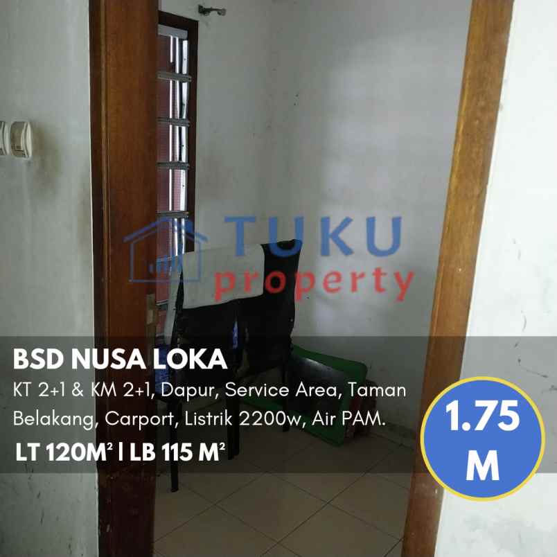 rumah murah bsd di nusa loka bsd