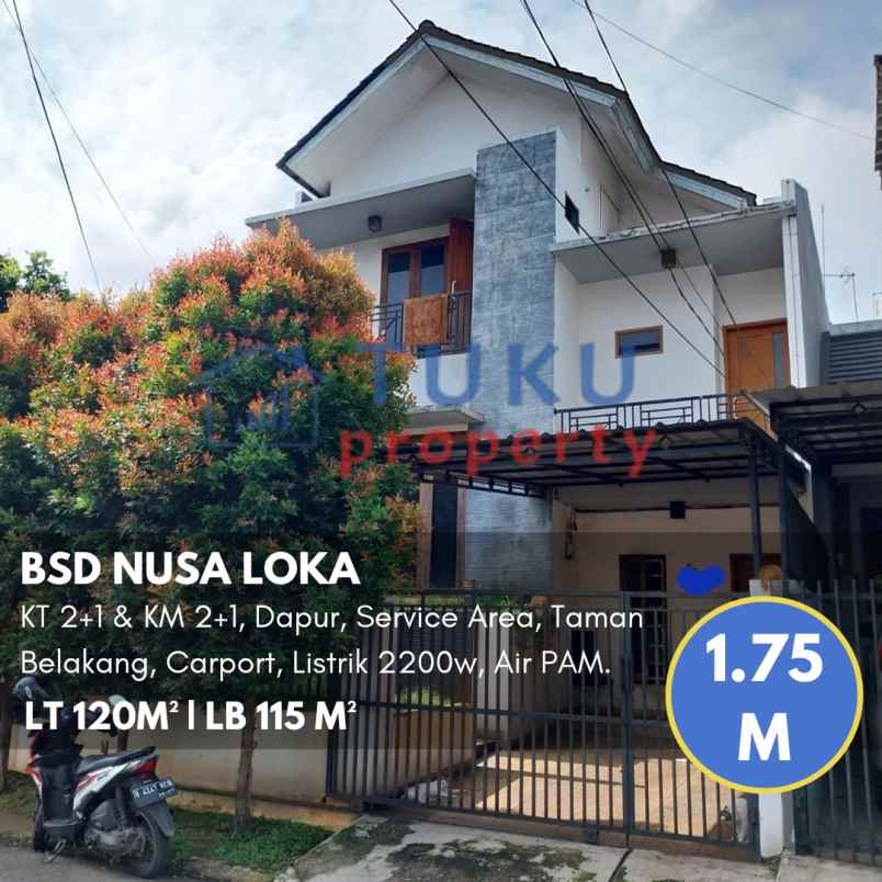 rumah murah bsd di nusa loka bsd