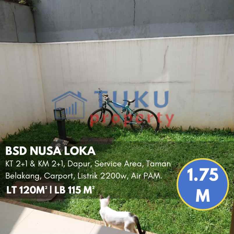 rumah murah bsd di nusa loka bsd