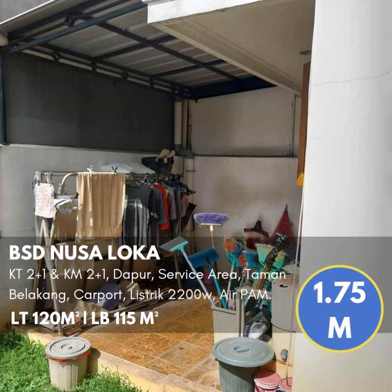 rumah murah bsd di nusa loka bsd