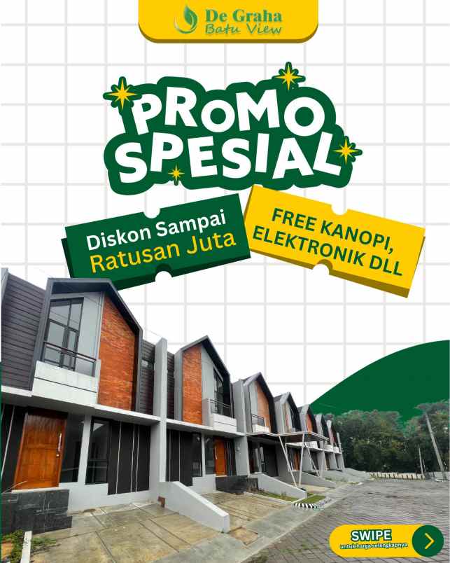 rumah ready stock dp 0 dekat wisata bns batu