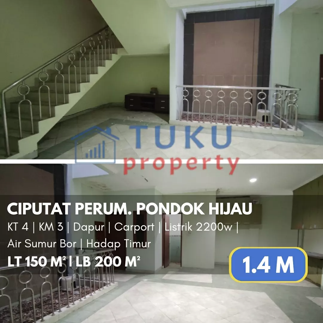 rumah secondary 2 lt ciputat murah 1 4m