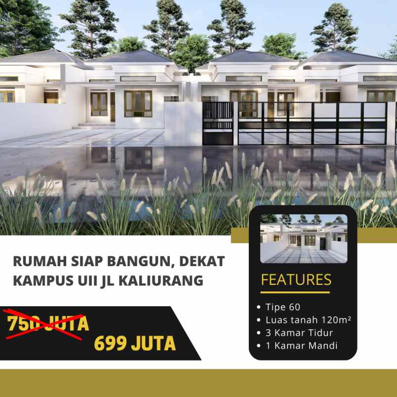 rumah siap bangun dekat kampus uii jl kaliurang