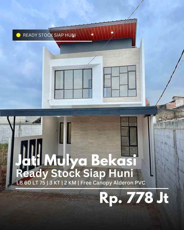 rumah siap huni 6 menit stasiun lrt jatimulya