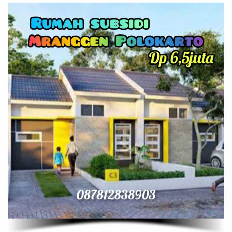 rumah subsidi dekat jalan raya sidan mulur sukoharjo