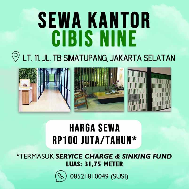 sewa kantor cibis nine jalan tb simatupang