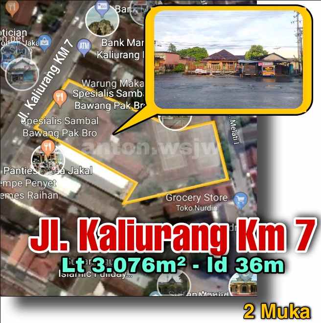 tanah jl kaliurang km 7