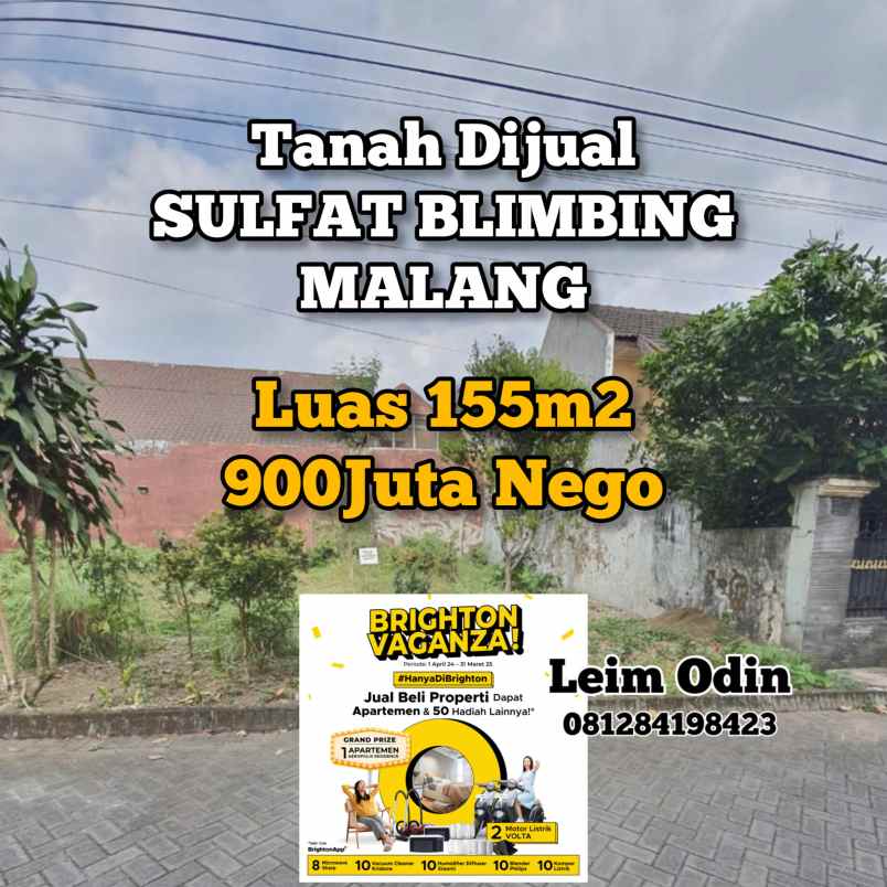 tanah murah sulfat blimbing malang dekat jalan raya