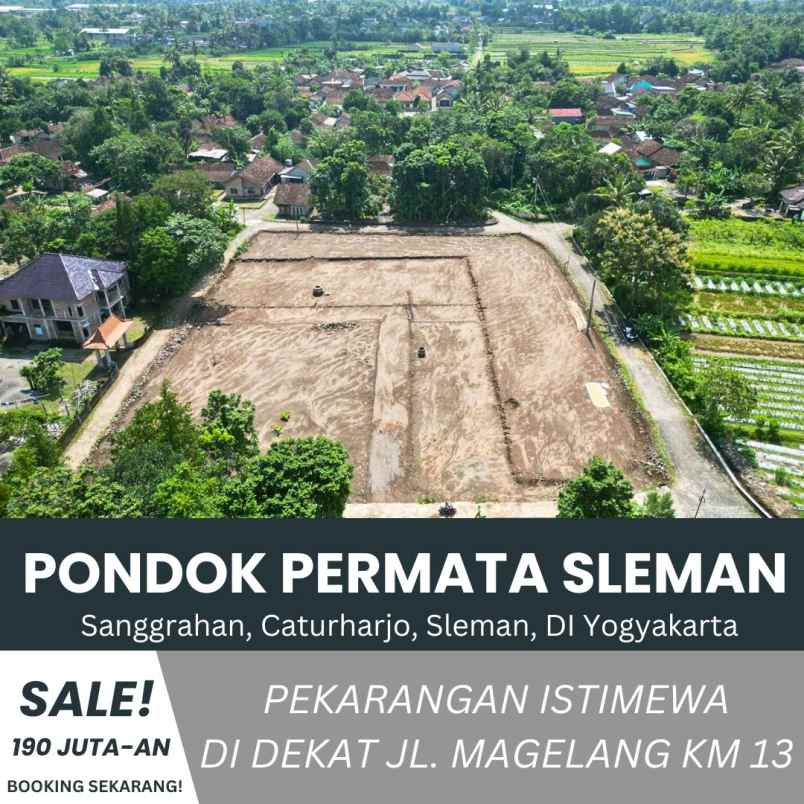 tanah pekarangan murah 190 juta an di sleman barat