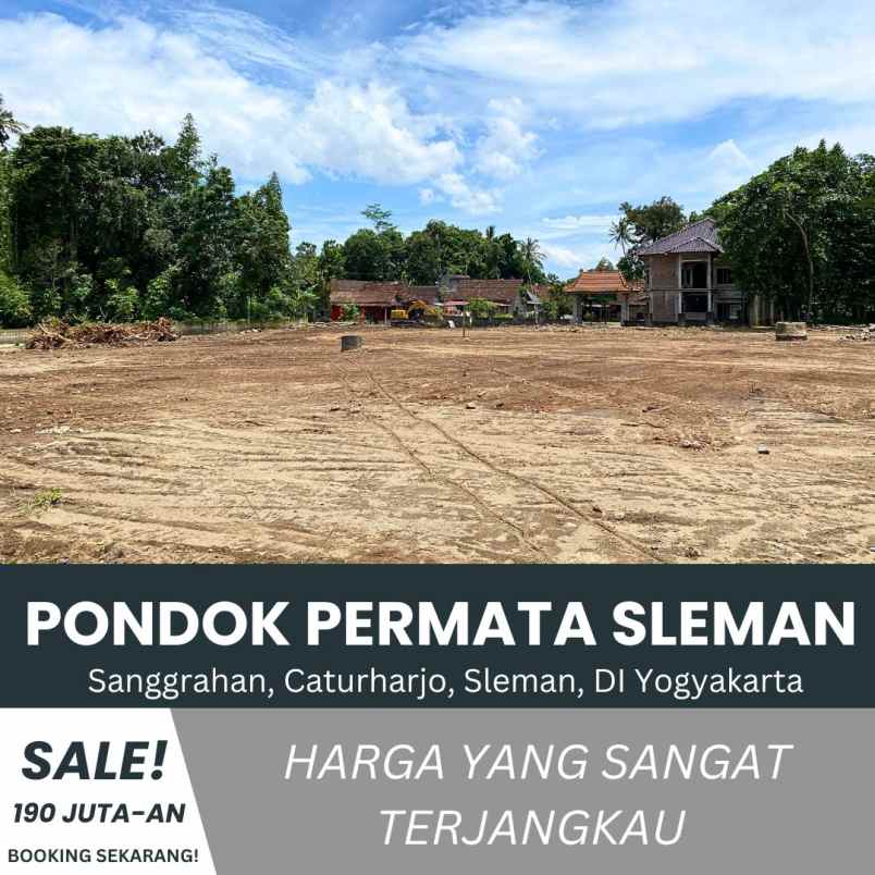 tanah pekarangan murah 190 juta an di sleman barat