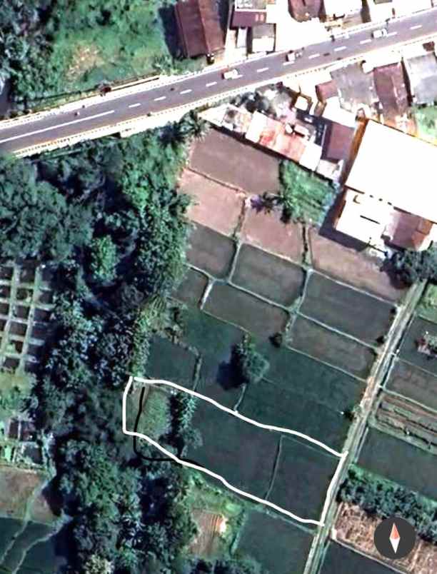 tanah sawah strategis 150 meter dari jalan gito gati