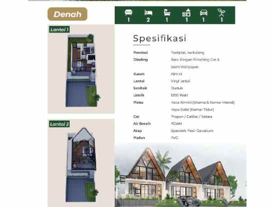 villa cabin trawas view pegunungan