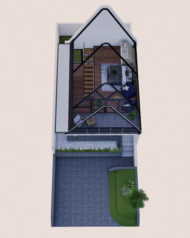 villa trawas cabin aesthetic syariah