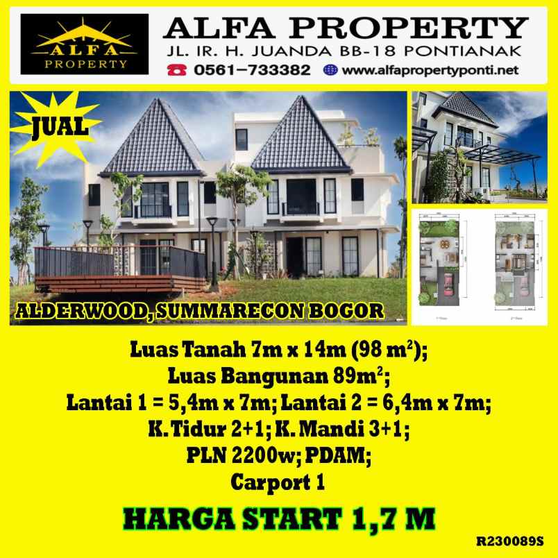 alfa property rumah alderwood summarecon bogor