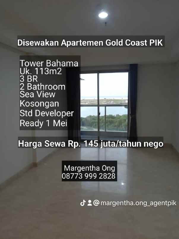 apartemen gold coast pik tower bahama sea view