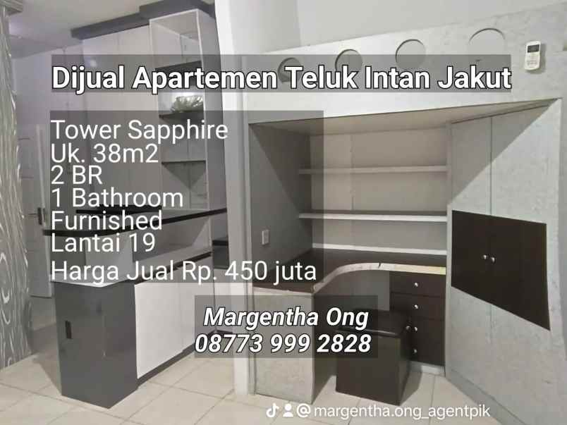 apartemen teluk intan jakut tower sapphire furnished