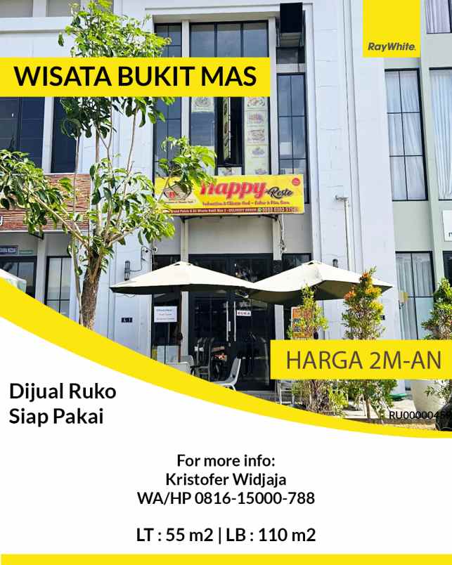 dijual ruko gudang kantor grand palais wisata bukit mas