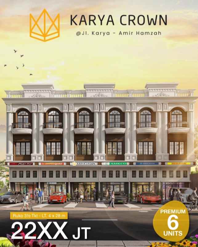 dijual ruko gudang kantor jalan karya adam malik