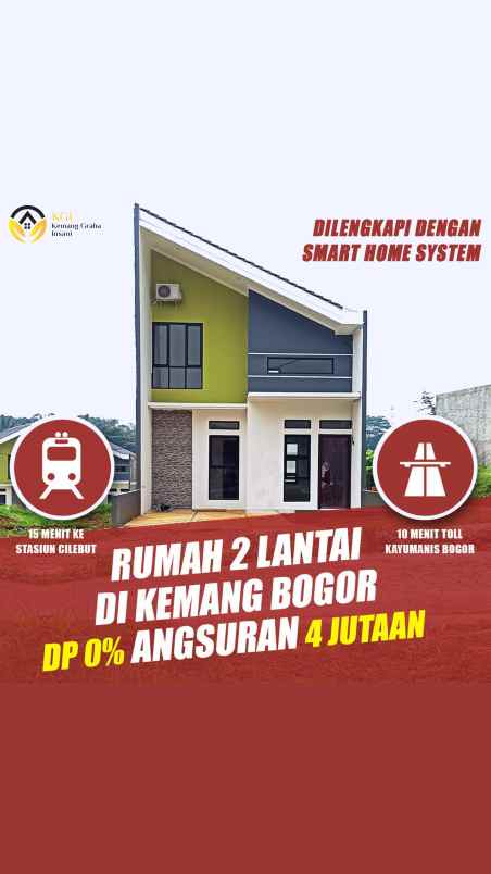 dijual rumah 2 lantai di bogor kemang mulai 485 juta