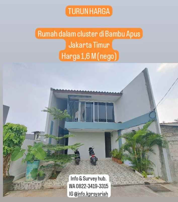 dijual rumah bambu apus