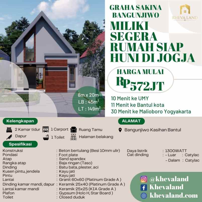 dijual rumah bangunjiwo kasihan bantul