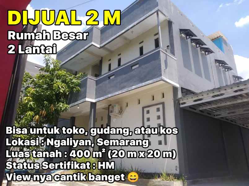 dijual rumah besar 2 lantai di ngaliyan semarang