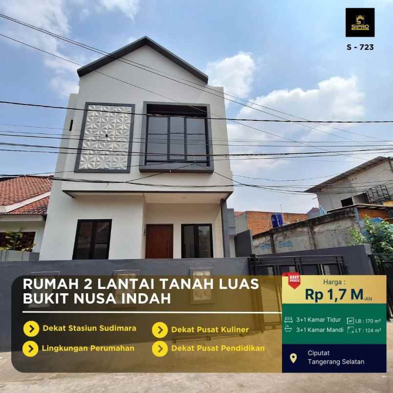 dijual rumah bukit nusa indah ciputat