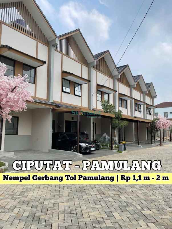 dijual rumah jalan raya pamulang nempel