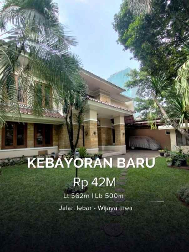 dijual rumah jalan wijaya kebayoran