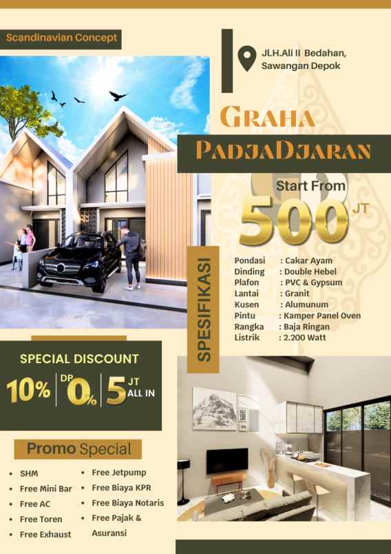 dijual rumah jl h ali sawangan depok