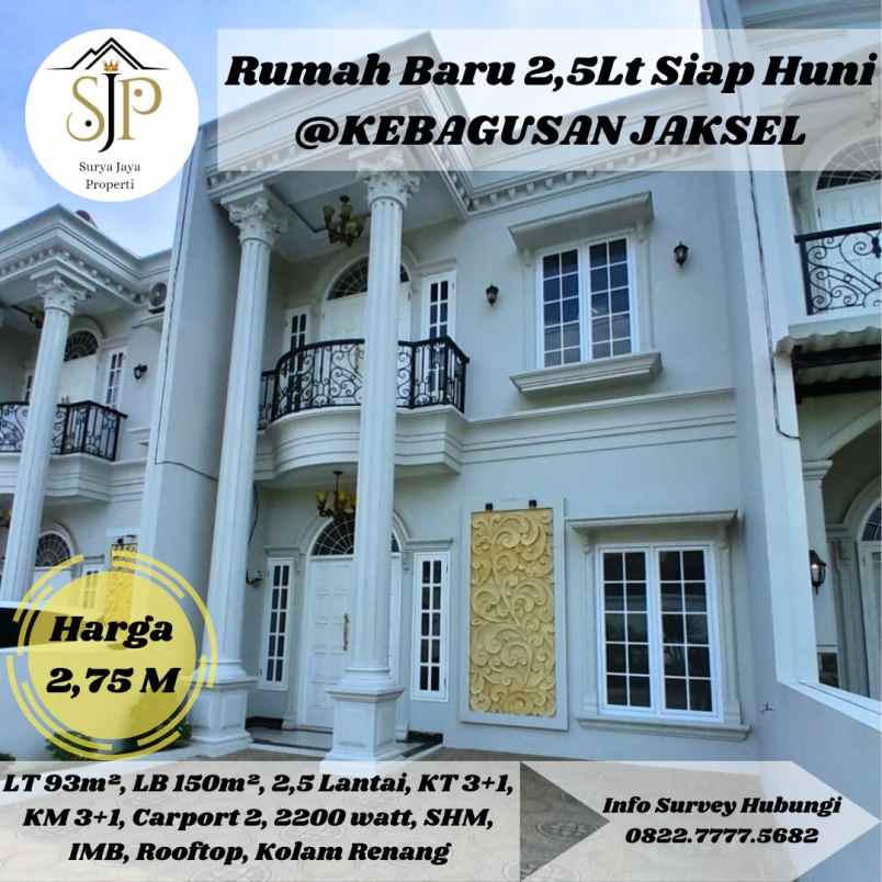 dijual rumah kebagusan pasar minggu