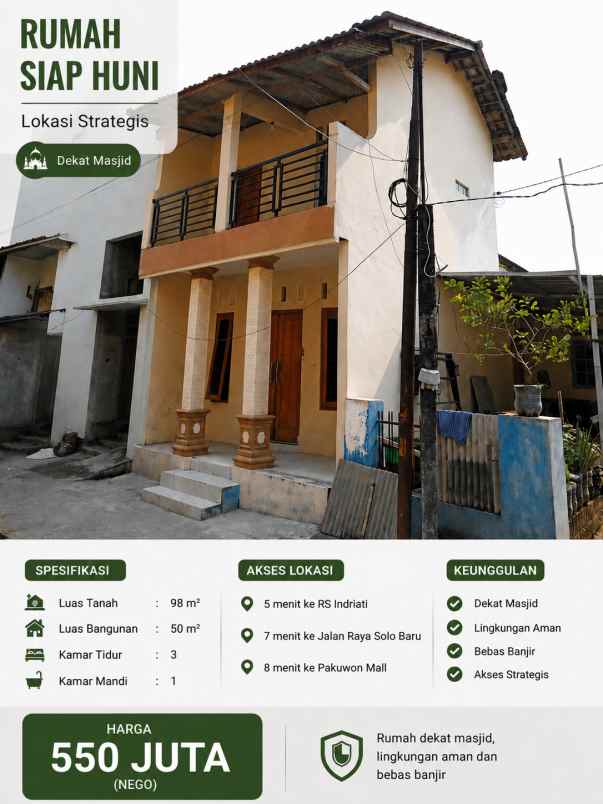 dijual rumah langenharjo