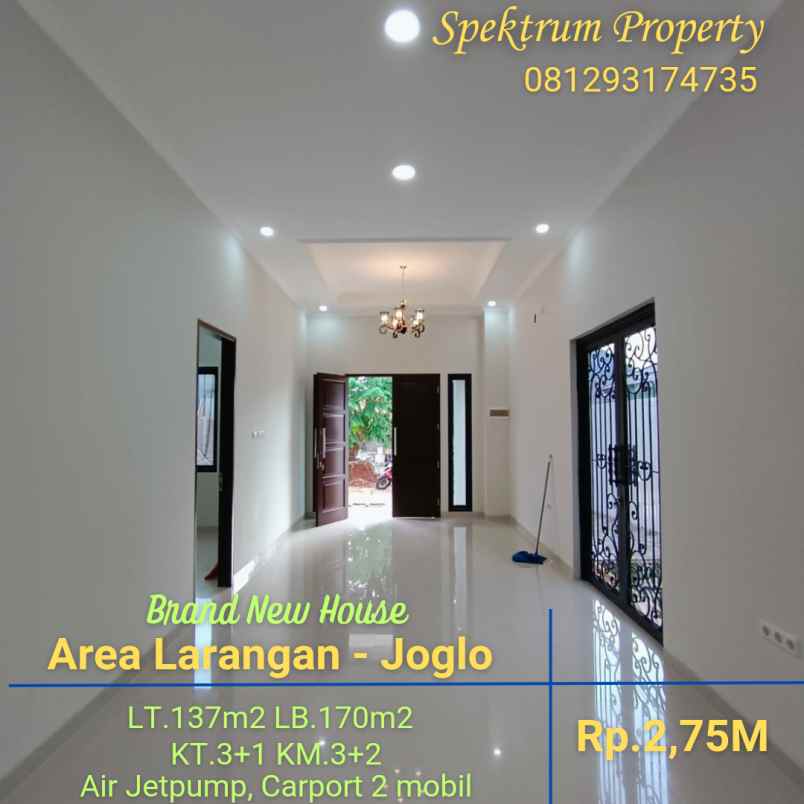 dijual rumah larangan joglo