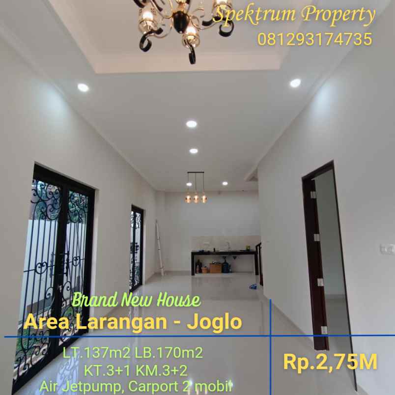 dijual rumah larangan joglo