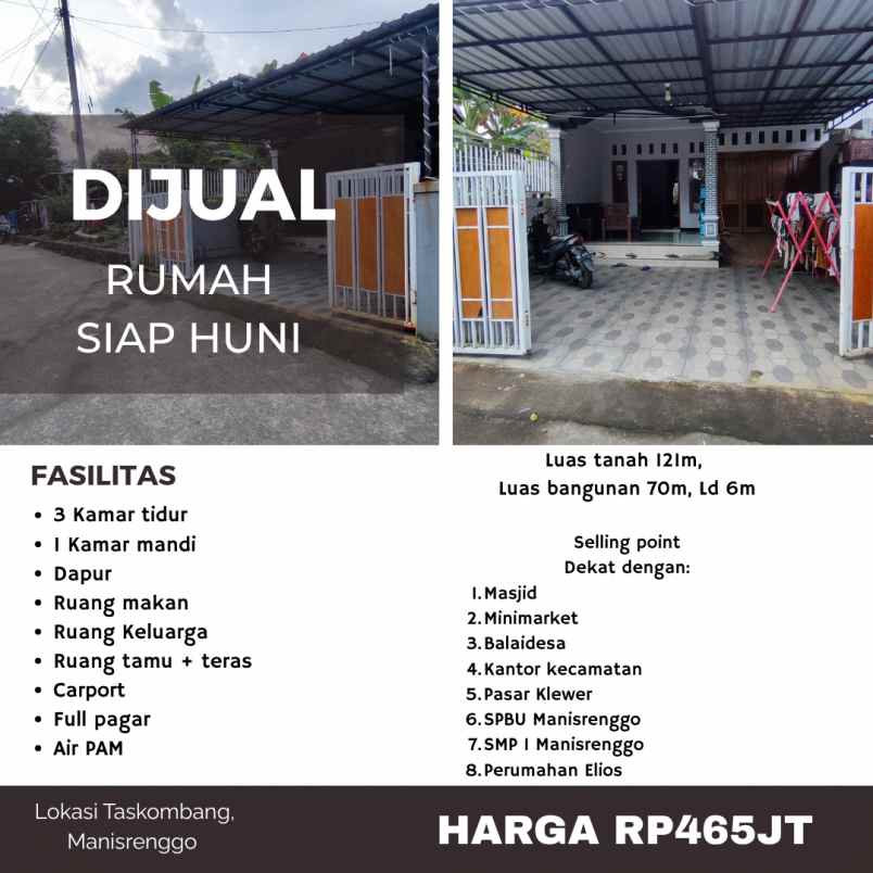dijual rumah manisrenggo