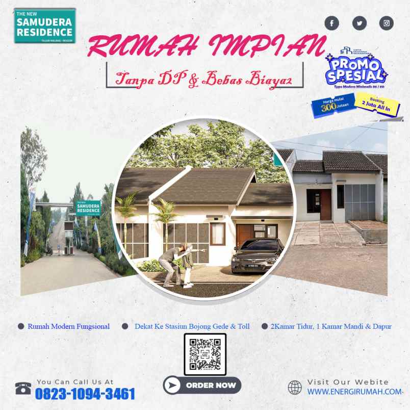 dijual rumah perumahan samudera