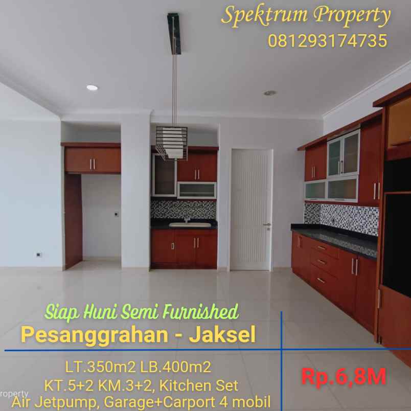 dijual rumah pesanggrahan