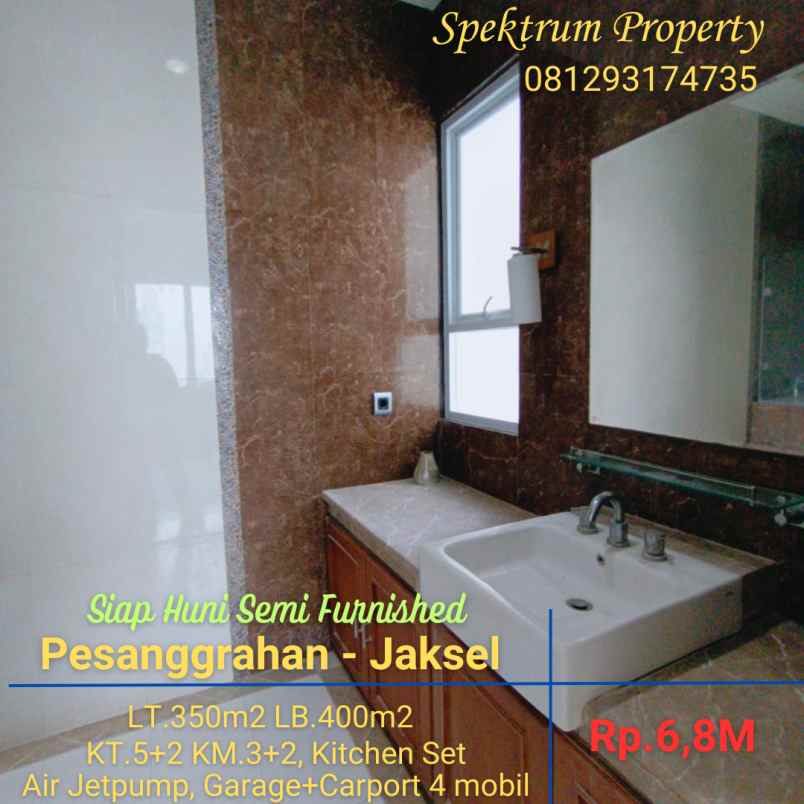 dijual rumah pesanggrahan