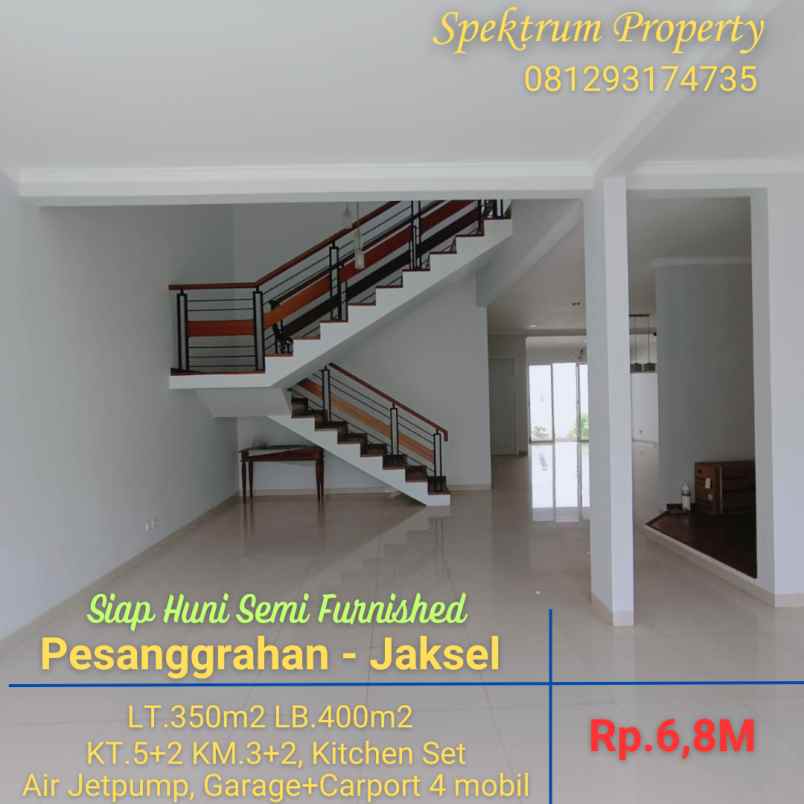 dijual rumah pesanggrahan