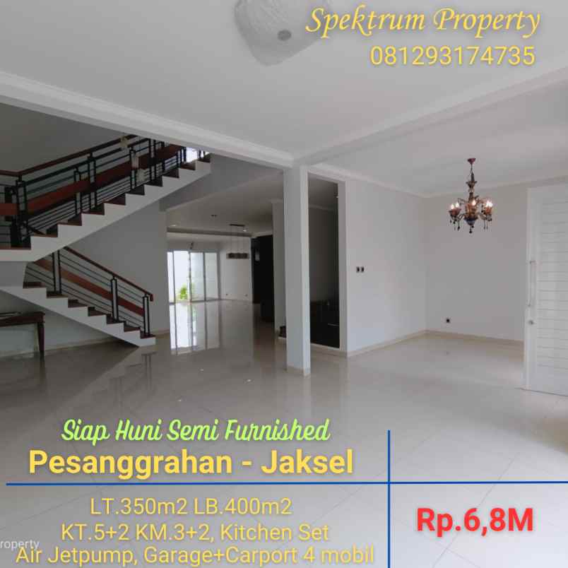 dijual rumah pesanggrahan