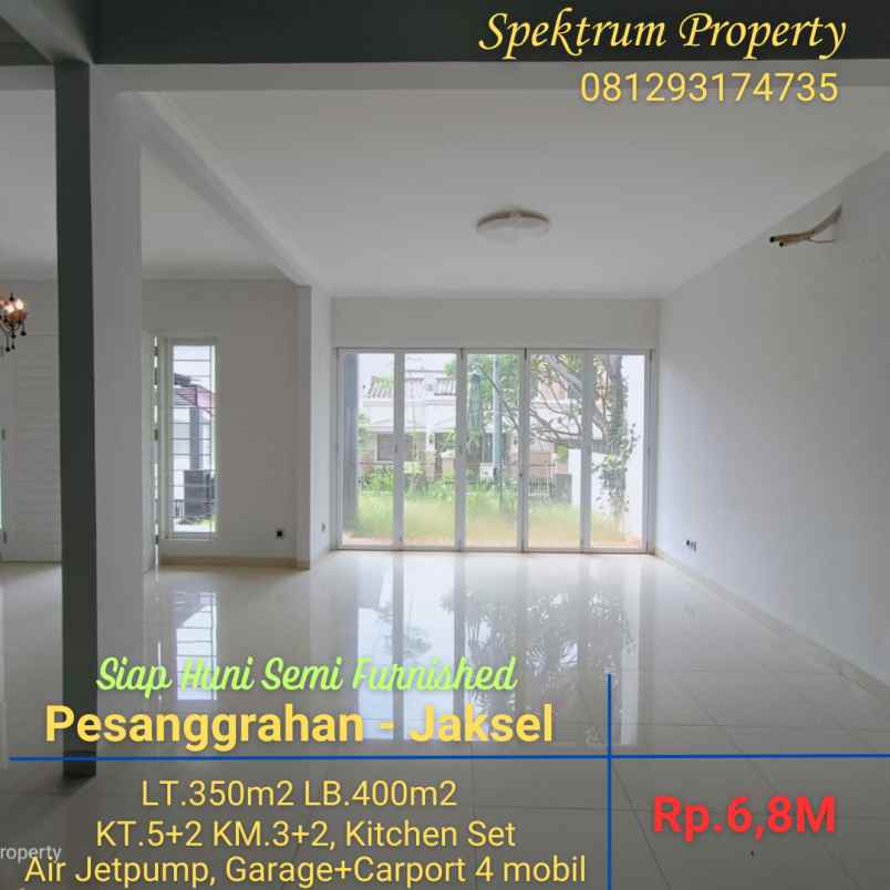 dijual rumah pesanggrahan