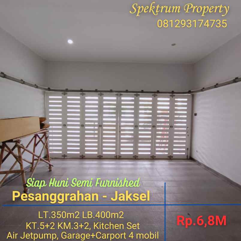 dijual rumah pesanggrahan