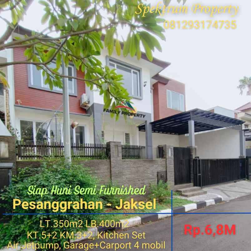 dijual rumah pesanggrahan