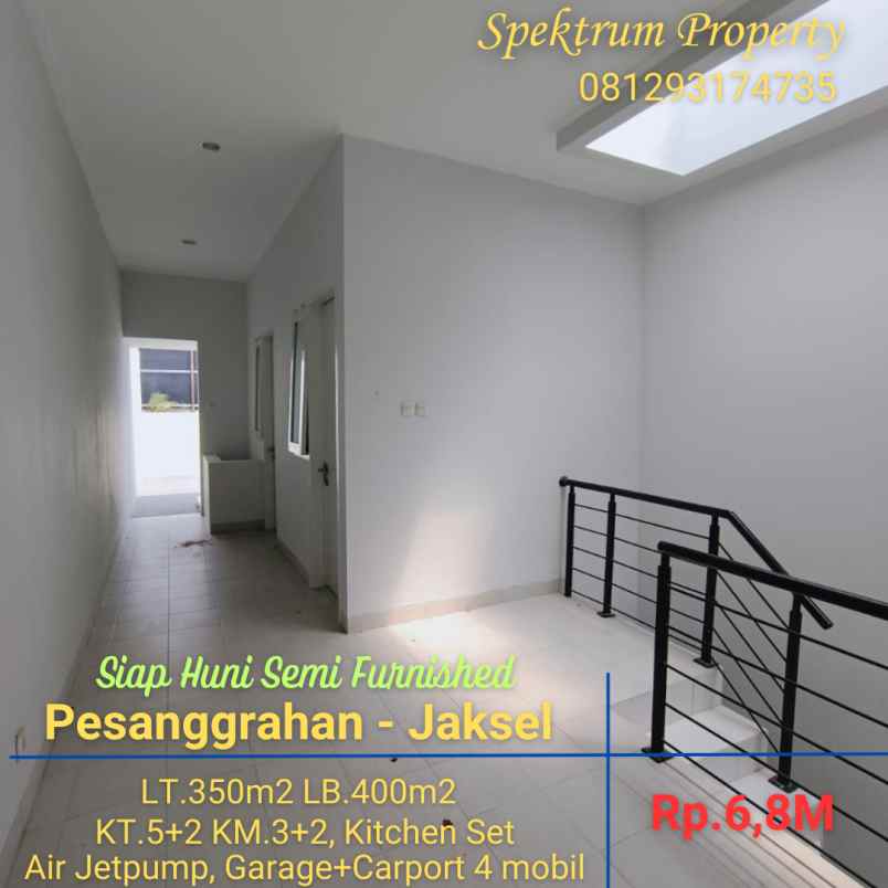 dijual rumah pesanggrahan