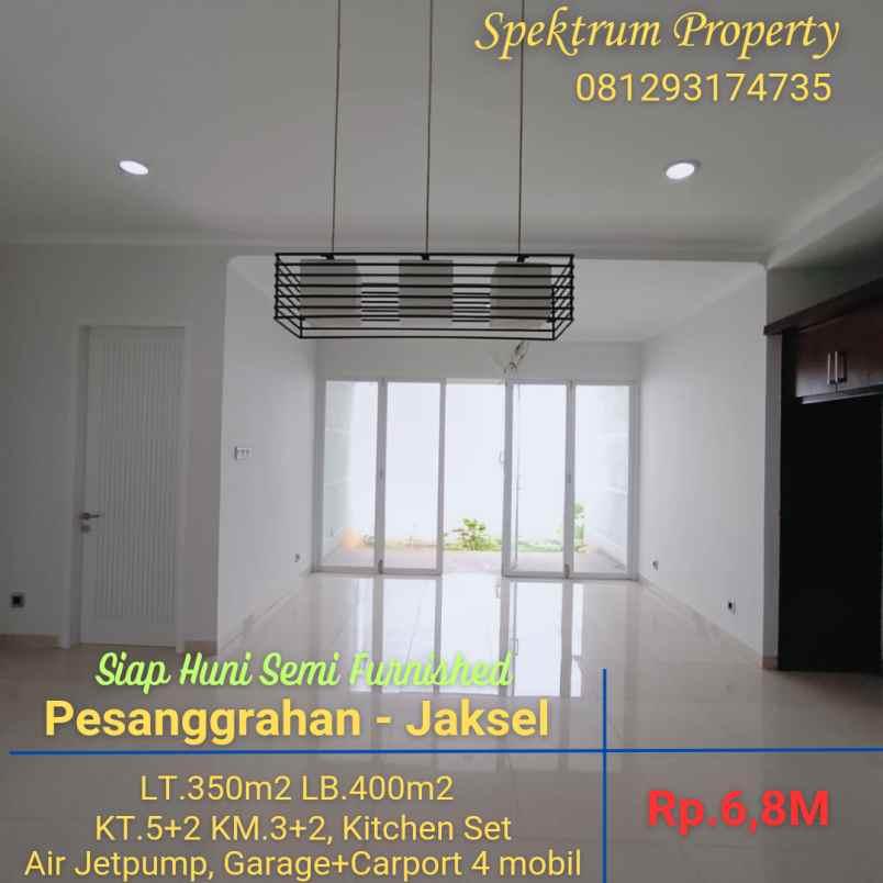 dijual rumah pesanggrahan