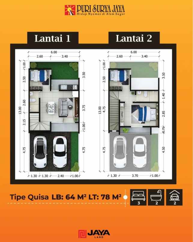 dijual rumah puri surya jaya