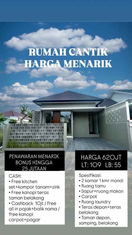 dijual rumah sayegan