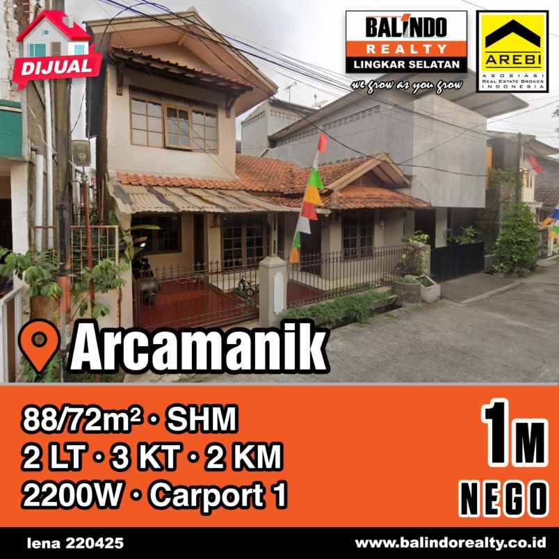 dijual rumah siap huni di arcamanik