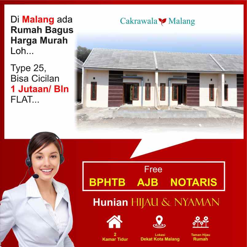 dijual rumah subsidi dekat pusat kota