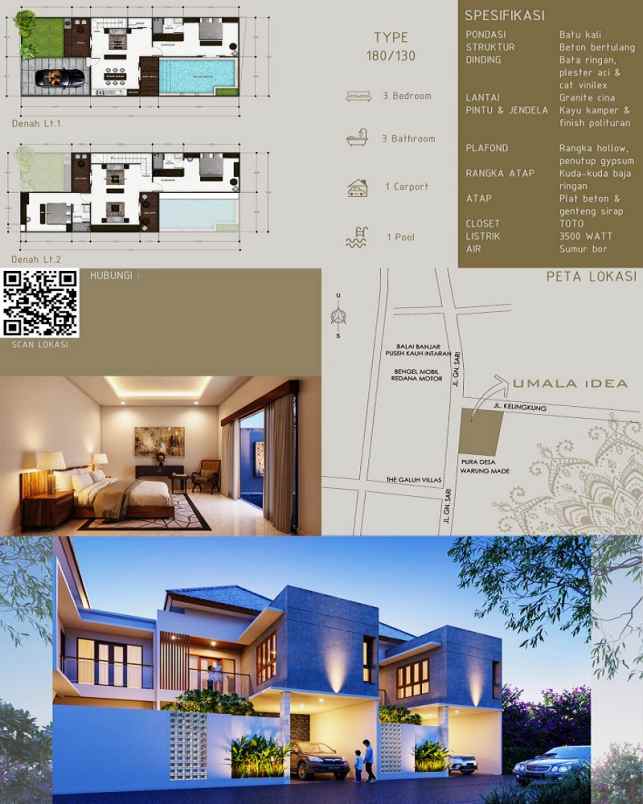 dijual rumah umala idea vila sanur bali